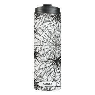 Personalized Halloween Spider Web Thermal Tumbler