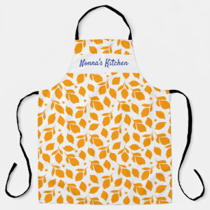 Personalized Hand Drawn Italian Yellow Lemons  Apron