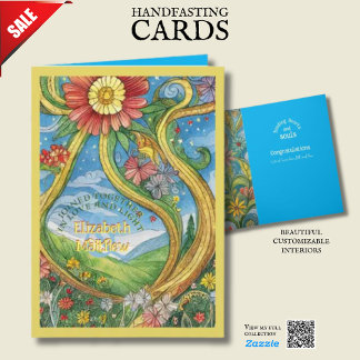 PERSONALIZED HANDFASTING CARD PAGAN CELTIC DRUID