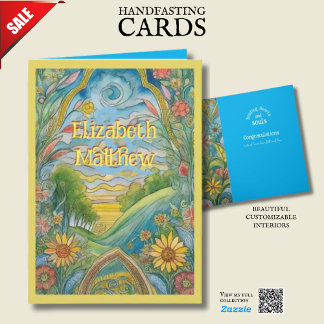 PERSONALIZED HANDFASTING CARD PAGAN CELTIC NATURE