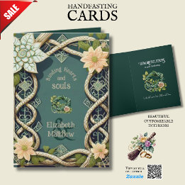 PERSONALIZED HANDFASTING IRISH CELTIC KNOTS  CARD