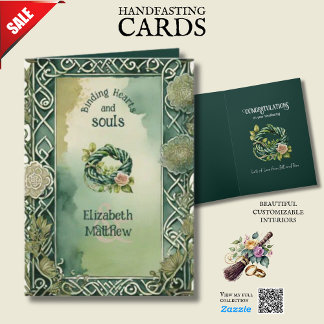 PERSONALIZED HANDFASTING IRISH CELTIC KNOTS  CARD