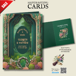 PERSONALIZED HANDFASTING IRISH CELTIC KNOTS  CARD