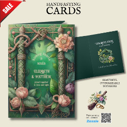 PERSONALIZED HANDFASTING IRISH CELTIC KNOTS  CARD