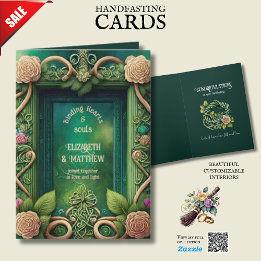 PERSONALIZED HANDFASTING IRISH CELTIC KNOTS  CARD