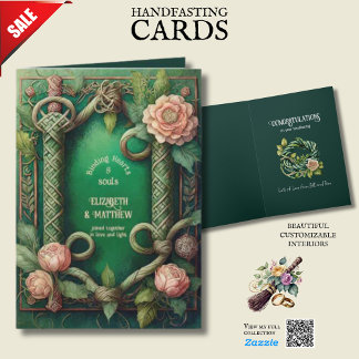 PERSONALIZED HANDFASTING IRISH CELTIC KNOTS  CARD