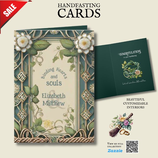 PERSONALIZED HANDFASTING IRISH CELTIC KNOTS  CARD (Creator Uploaded)