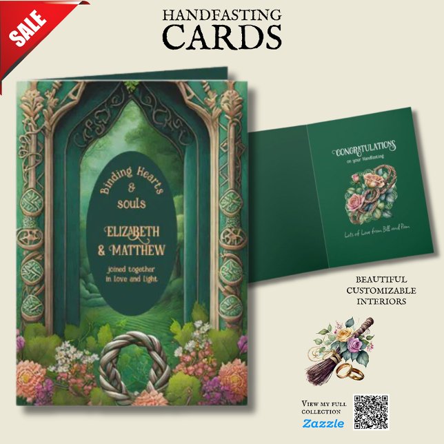 PERSONALIZED HANDFASTING IRISH CELTIC KNOTS  CARD (Creator Uploaded)