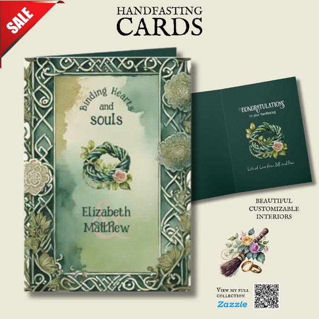 PERSONALIZED HANDFASTING IRISH CELTIC KNOTS  CARD (Creator Uploaded)