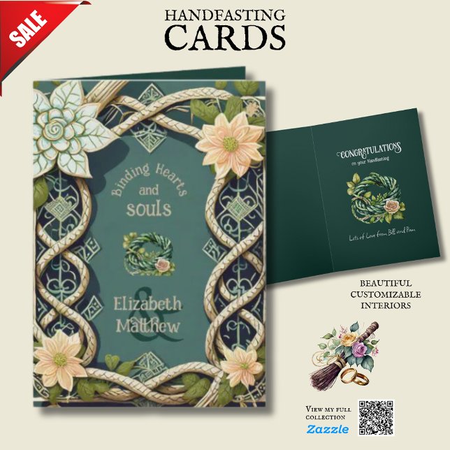 PERSONALIZED HANDFASTING IRISH CELTIC KNOTS  CARD (Creator Uploaded)