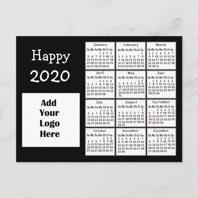 Personalized Happy 2020 New Year Personalized Postcard (Front)