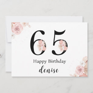 Personalized Happy 65th Birthday Card