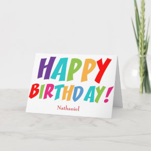 Personalized Happy Birthday Card