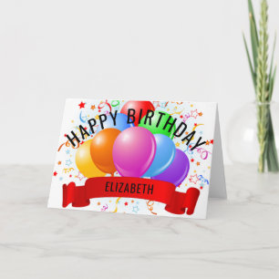Personalized Happy Birthday Card