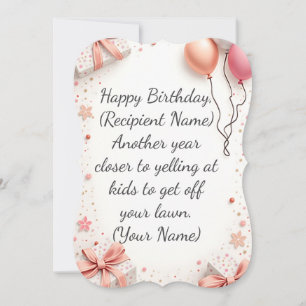 Personalized Happy Birthday Card Custom Name