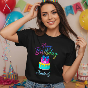 Personalized Happy Birthday T-Shirt 