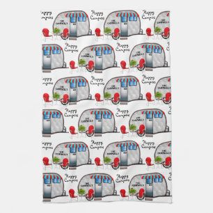 Personalized "Happy Campers" Kitchen Tea Towel