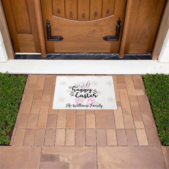 Personalized Happy Easter Door Mat (Outdoor)