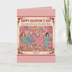 Personalized Happy Galentine's Day Pizza Card