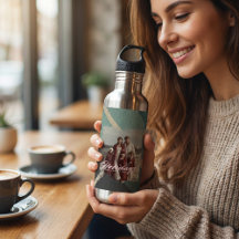 Personalized happy holidays family photo water