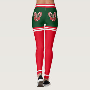 Personalized "Happy Holidays w/ Candy Canes" Leggings