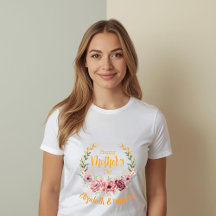 Personalized Happy Mother’s Day Floral T-Shirt 