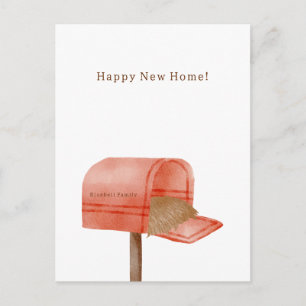 Personalized Happy New Home Card. Postcard