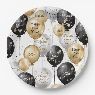 Personalized Happy New Year Party Paper Plate