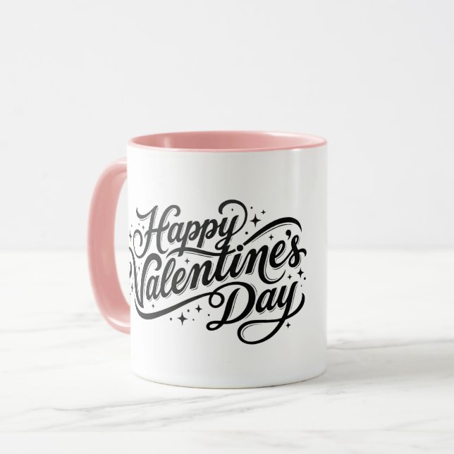 Personalized Happy Valentine's Day Custom Mug (Front Left)