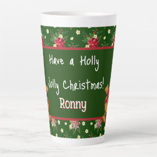 Personalized Have A Holly Jolly Christmas Latte Mug