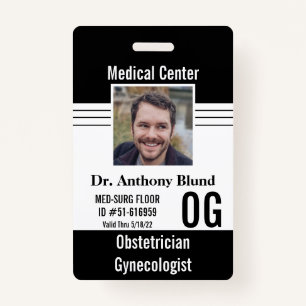Personalized Healthcare Professional Working ID Badge