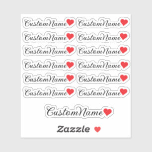 Personalized Heart Guest List – 12 Custom Name
