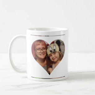 Personalized Heart Photo and Message for Mom Coffee Mug