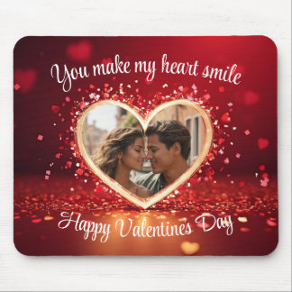 Personalized Heart Photo Frame Mouse Pad