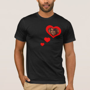 Personalized Heart Photo I love my girlfriend  T-Shirt