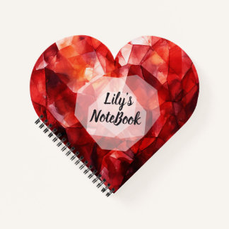 Personalized Heart Spiral NoteBook For Work& Study