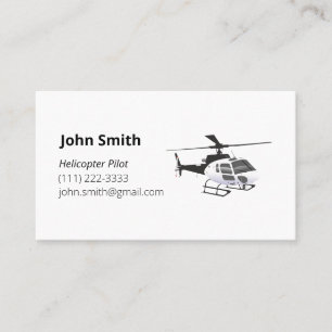 Personalized Helicopter Pilot Business Card