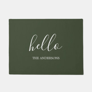 Personalized Hello with Name Door Mat