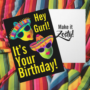 Personalized Hey Gurl Funny Lemon Lime Card