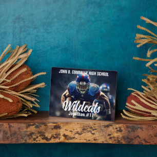 Personalized  High School Football Player Photo Plaque