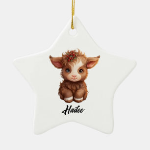 Personalized Highland Cow ornament