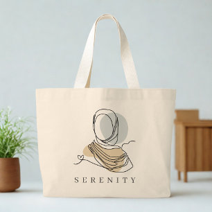 Personalized Hijab Line Art Tote World Hijab Day