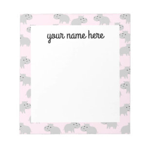 Personalized Hippo Notepad
