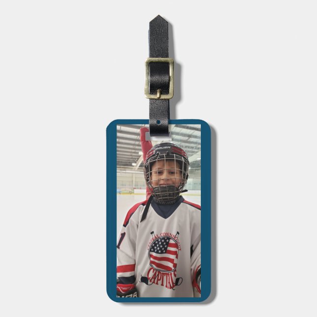 Personalized Hockey Bag Tag (Front Vertical)