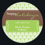 PERSONALIZED HOLIDAY STICKER :: spotted bracket 2<br><div class="desc">Original illustration & design by Kat Massard copyright 2009. - - - - - - - - - - - - - - - - - - - - - - - - - - - - - - - - - - - - - - - - - -...</div>