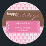 PERSONALIZED HOLIDAY STICKER :: spotted bracket 3<br><div class="desc">Original illustration & design by Kat Massard copyright 2009. - - - - - - - - - - - - - - - - - - - - - - - - - - - - - - - - - - - - - - - - - -...</div>