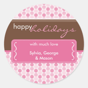 PERSONALIZED HOLIDAY STICKER :: spotted bracket 3