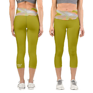 Personalized Holographic Camouflage  Capri Leggings