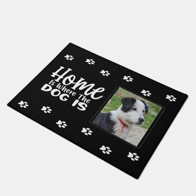 Personalized Home Is Where The Dog Is Doormat (Angled)