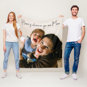 Personalized Home Mom Love Photo Fleece Blanket